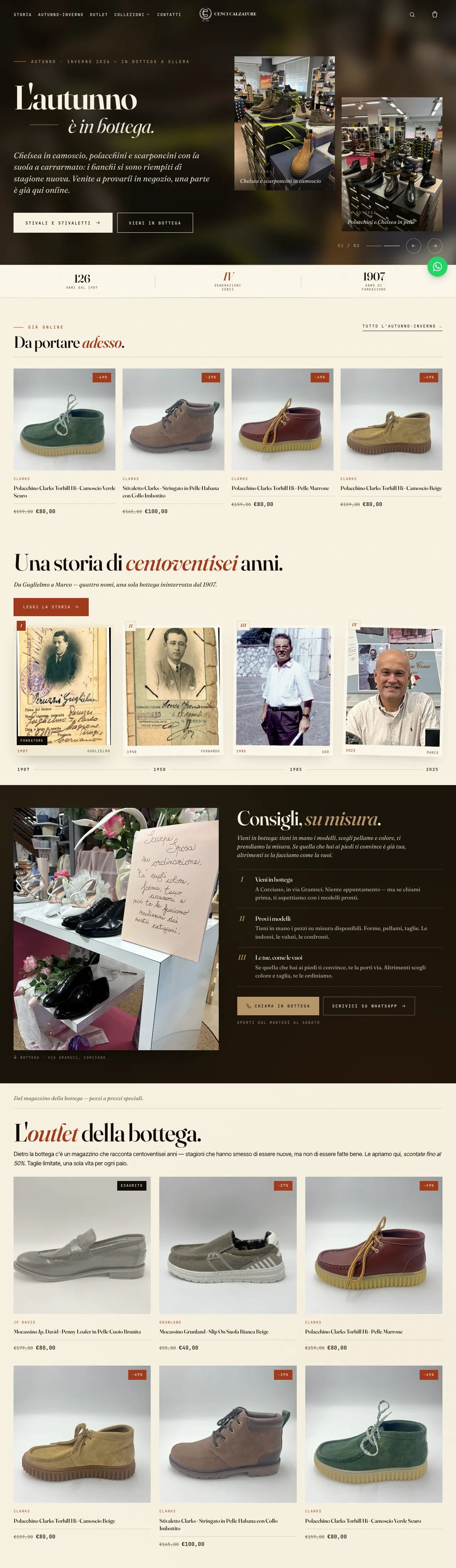 Il sito di Cenci fatto da noi