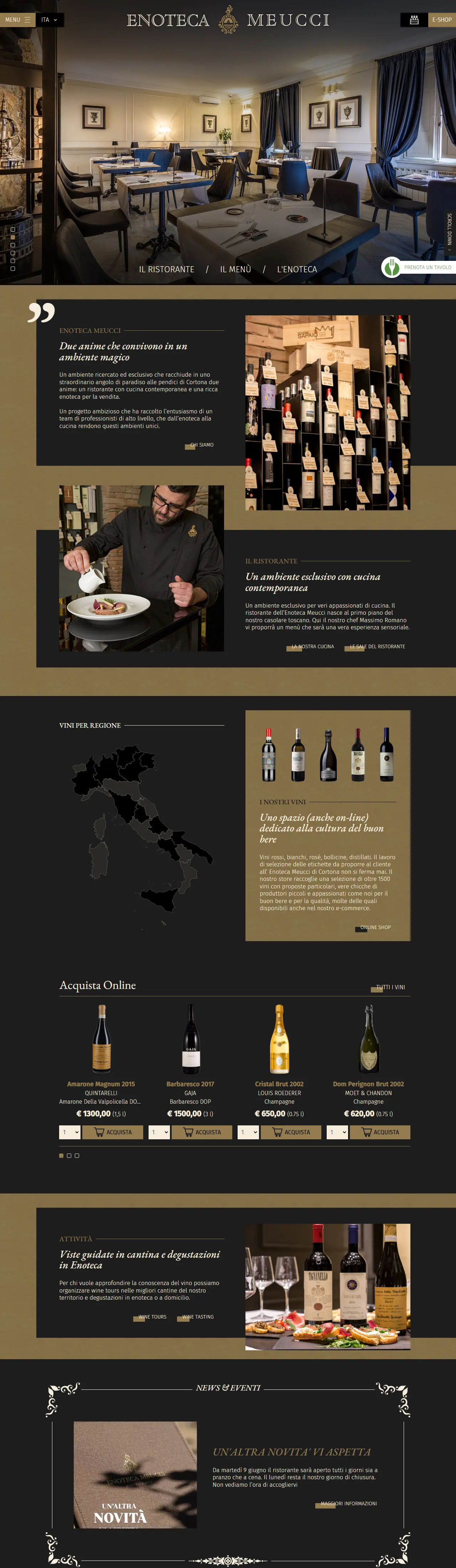 Il sito di Enoteca Meucci prima