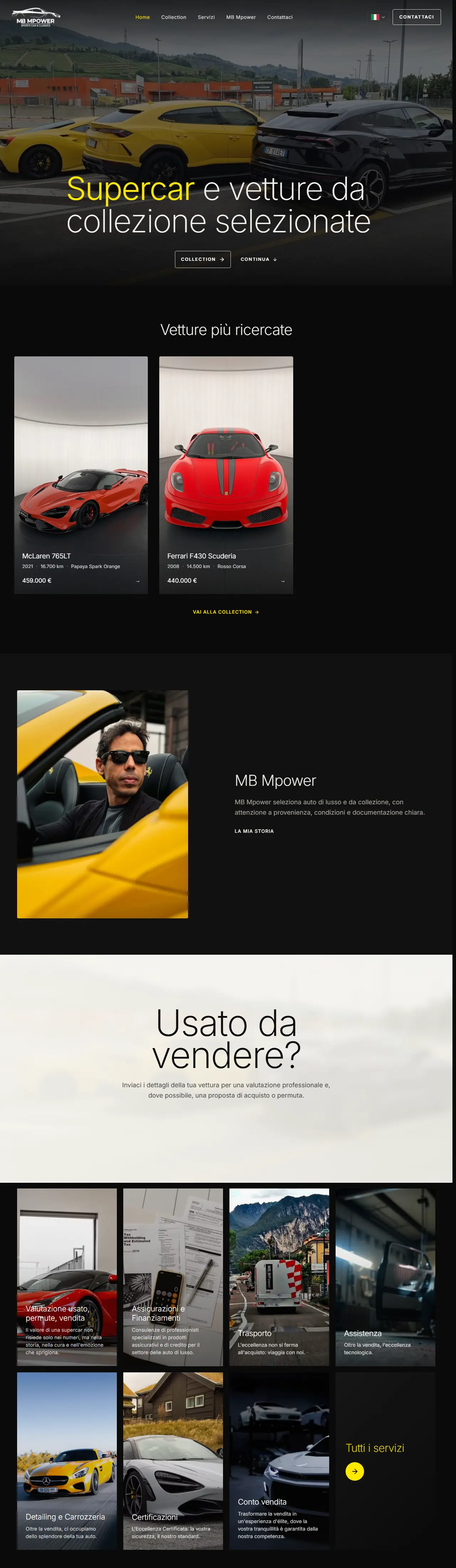 Il sito di MB M-Power prima
