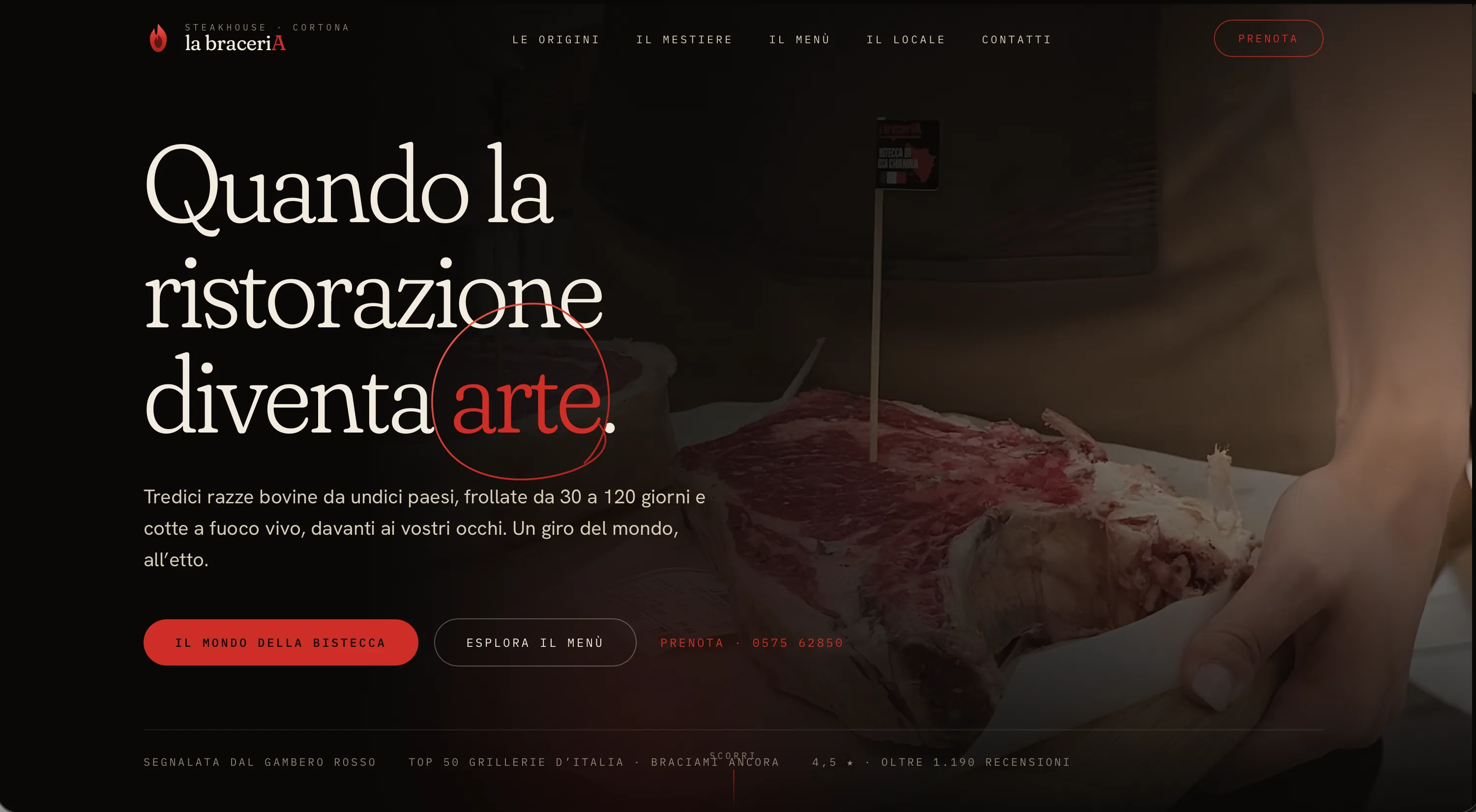 Anteprima del sito Braceria